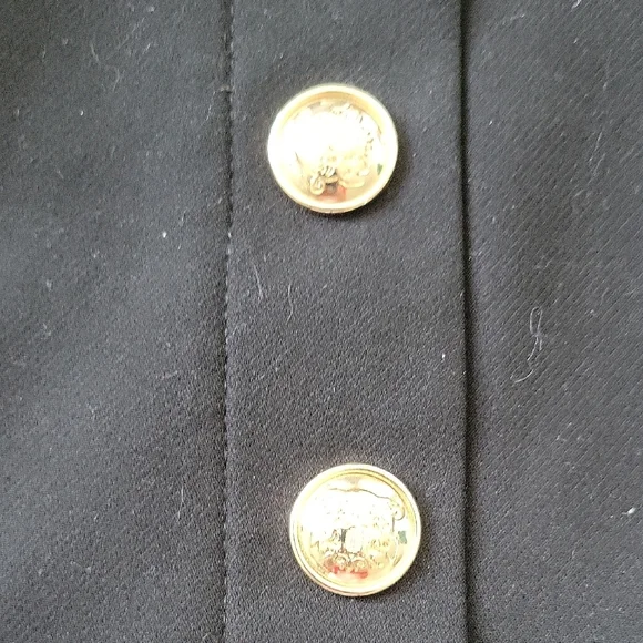 Zara Black High-Waist Sailor Shorts with Gold Buttons - Picture 6 of 6